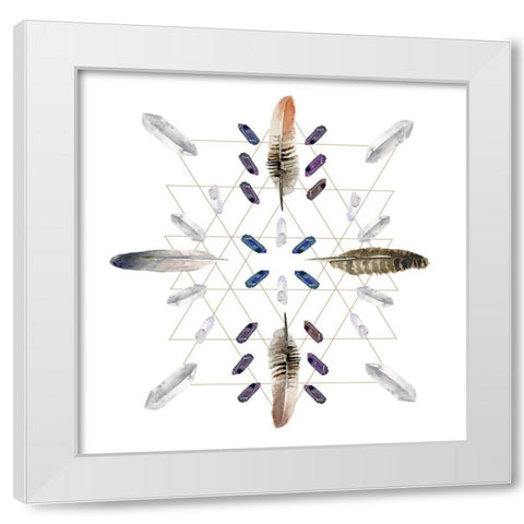Crystal Matrix IV White Modern Wood Framed Art Print by Parker, Jennifer Paxton