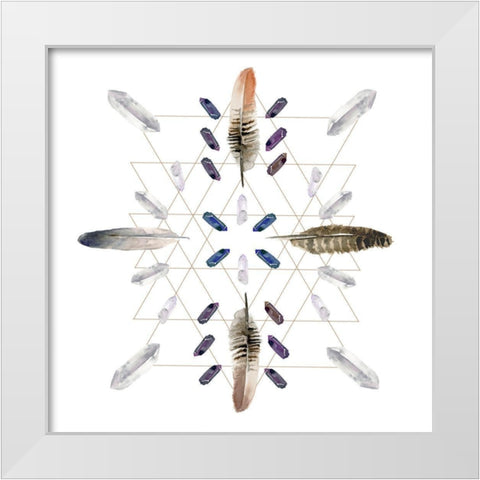 Crystal Matrix IV White Modern Wood Framed Art Print by Parker, Jennifer Paxton