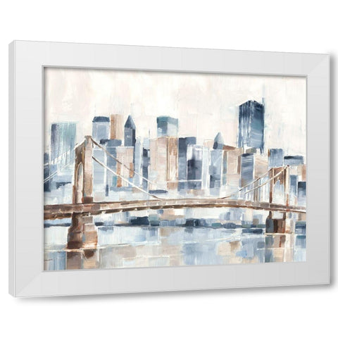 Blue Hour II White Modern Wood Framed Art Print by Harper, Ethan
