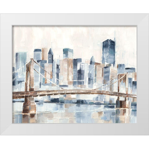 Blue Hour II White Modern Wood Framed Art Print by Harper, Ethan