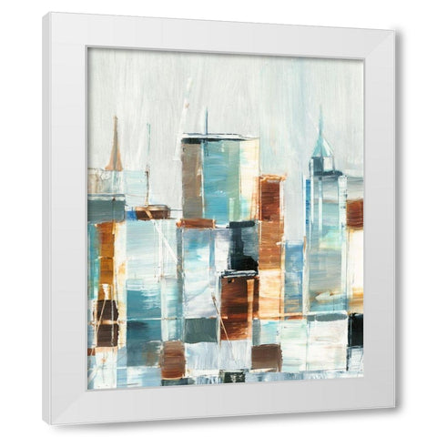 City Colors I White Modern Wood Framed Art Print by Harper, Ethan