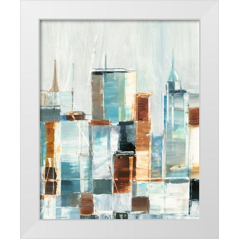 City Colors I White Modern Wood Framed Art Print by Harper, Ethan