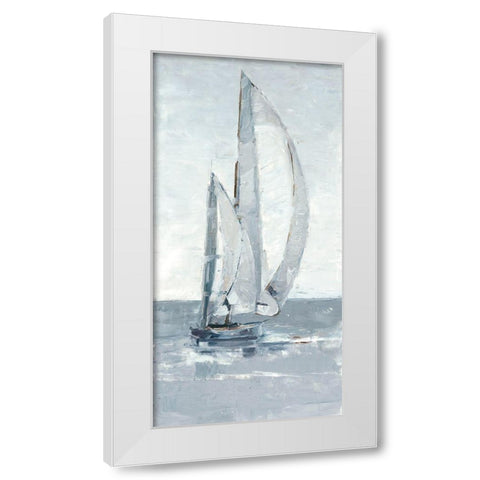 Grey Seas II White Modern Wood Framed Art Print by Harper, Ethan