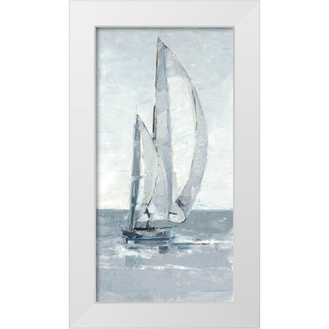 Grey Seas II White Modern Wood Framed Art Print by Harper, Ethan