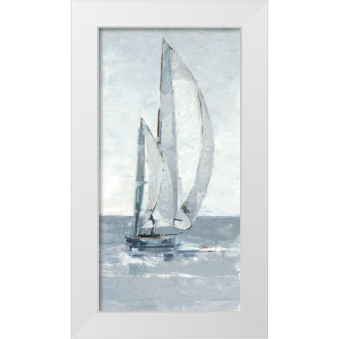 Grey Seas II White Modern Wood Framed Art Print by Harper, Ethan