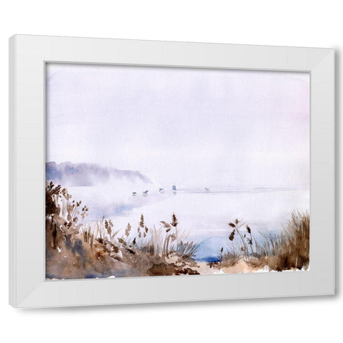 Sea Oats Mist I White Modern Wood Framed Art Print by Parker, Jennifer Paxton