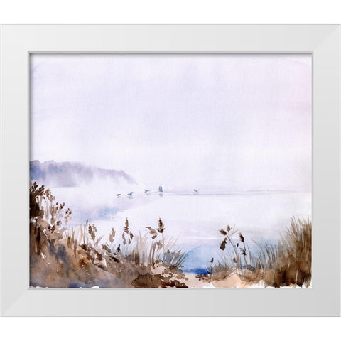 Sea Oats Mist I White Modern Wood Framed Art Print by Parker, Jennifer Paxton