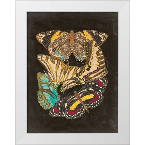 Winged Patterns I White Modern Wood Framed Art Print by Seguy, Eugene
