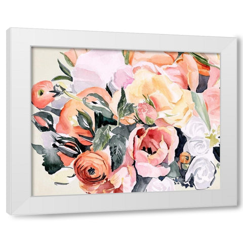 Autumn Bouquet II White Modern Wood Framed Art Print by Parker, Jennifer Paxton