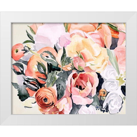 Autumn Bouquet II White Modern Wood Framed Art Print by Parker, Jennifer Paxton