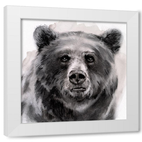 Bear Grin II White Modern Wood Framed Art Print by Parker, Jennifer Paxton