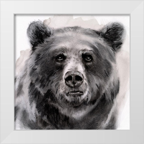 Bear Grin II White Modern Wood Framed Art Print by Parker, Jennifer Paxton