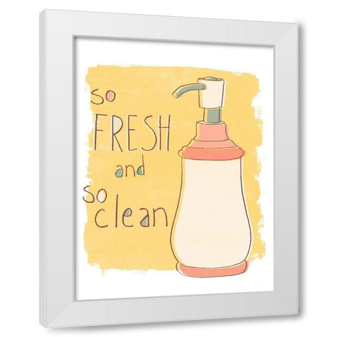 Potty Pun II White Modern Wood Framed Art Print by Vess, June Erica