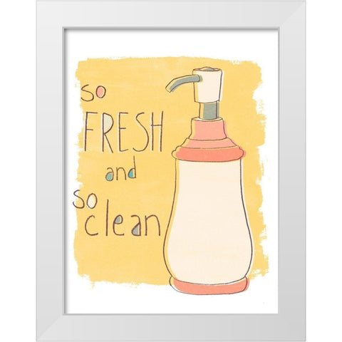 Potty Pun II White Modern Wood Framed Art Print by Vess, June Erica