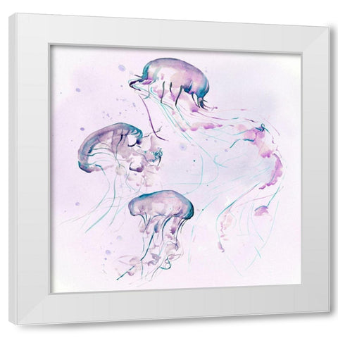 Underwater Halcyon II White Modern Wood Framed Art Print by Parker, Jennifer Paxton