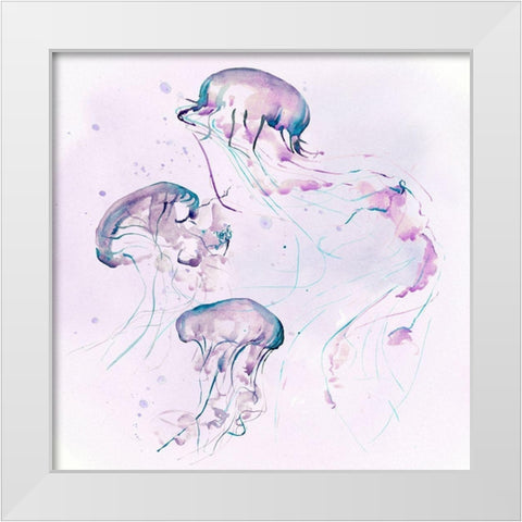 Underwater Halcyon II White Modern Wood Framed Art Print by Parker, Jennifer Paxton