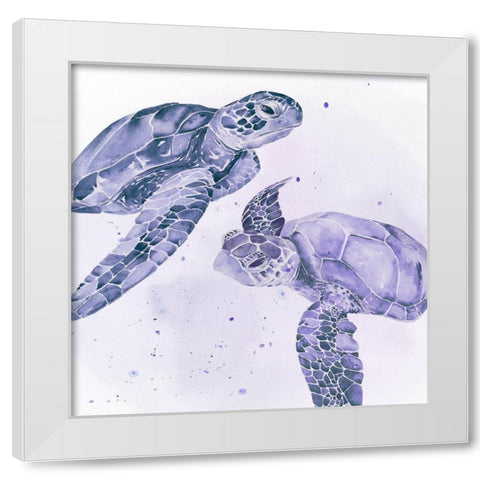 Underwater Halcyon IV White Modern Wood Framed Art Print by Parker, Jennifer Paxton