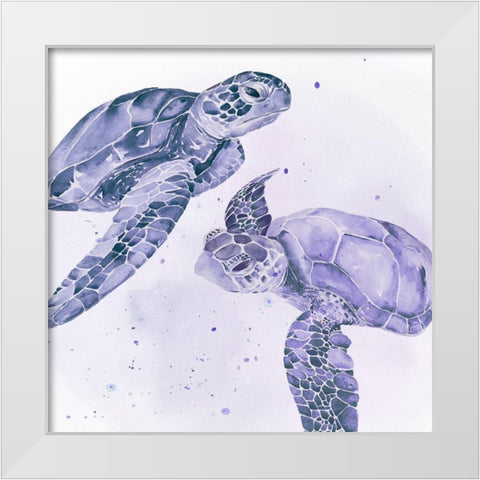 Underwater Halcyon IV White Modern Wood Framed Art Print by Parker, Jennifer Paxton