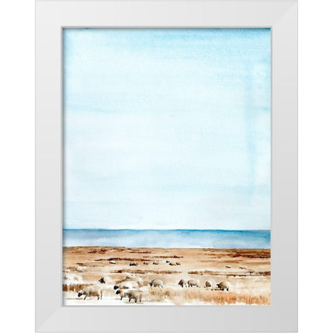 Scottish Ewes I White Modern Wood Framed Art Print by Parker, Jennifer Paxton