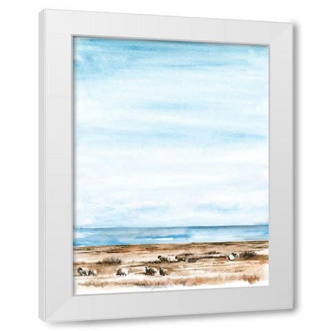 Scottish Ewes II White Modern Wood Framed Art Print by Parker, Jennifer Paxton