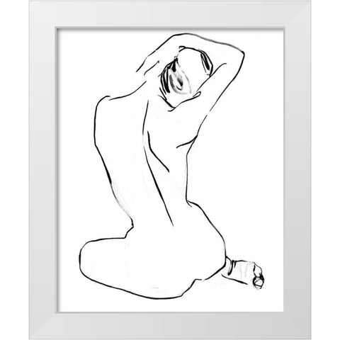 Fixing the Bun II White Modern Wood Framed Art Print by Parker, Jennifer Paxton