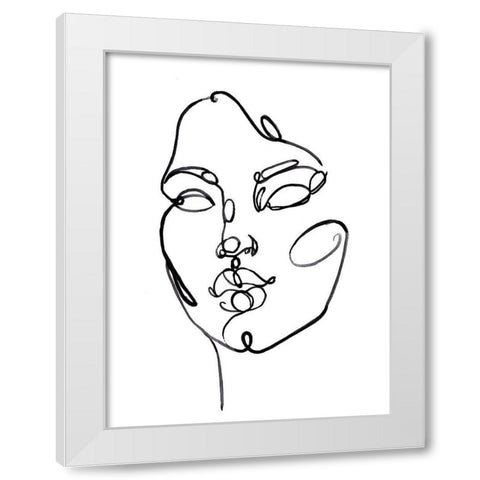 Linear Thoughts I White Modern Wood Framed Art Print by Parker, Jennifer Paxton