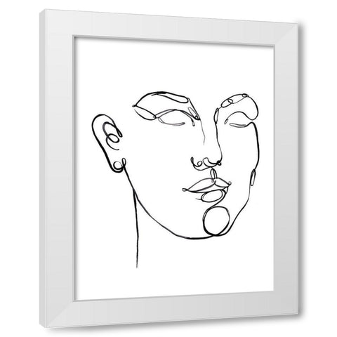 Linear Thoughts II White Modern Wood Framed Art Print by Parker, Jennifer Paxton