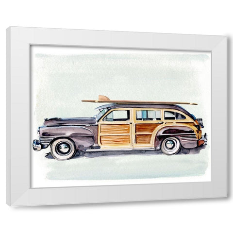 Surf Wagon II White Modern Wood Framed Art Print by Parker, Jennifer Paxton