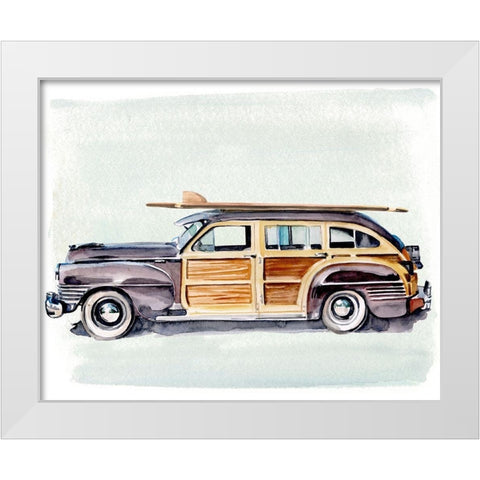 Surf Wagon II White Modern Wood Framed Art Print by Parker, Jennifer Paxton