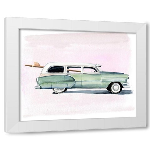 Surf Wagon III White Modern Wood Framed Art Print by Parker, Jennifer Paxton