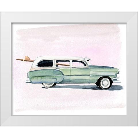 Surf Wagon III White Modern Wood Framed Art Print by Parker, Jennifer Paxton