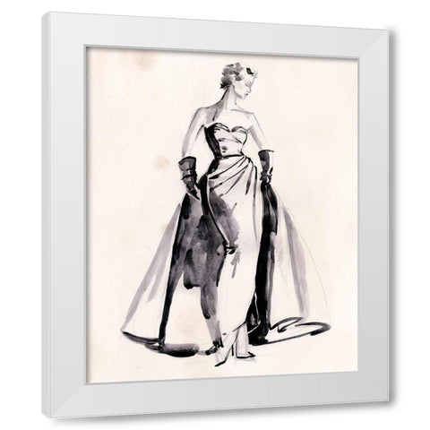 The Winning Look I White Modern Wood Framed Art Print by Parker, Jennifer Paxton