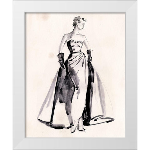 The Winning Look I White Modern Wood Framed Art Print by Parker, Jennifer Paxton