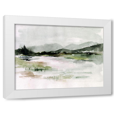 Lake Mist I White Modern Wood Framed Art Print by Parker, Jennifer Paxton