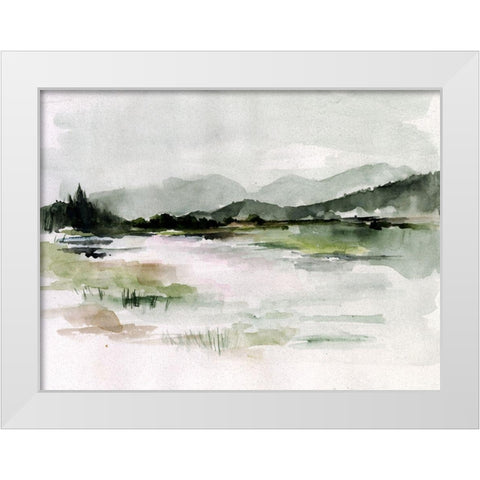 Lake Mist I White Modern Wood Framed Art Print by Parker, Jennifer Paxton