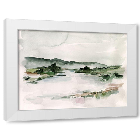 Lake Mist II White Modern Wood Framed Art Print by Parker, Jennifer Paxton