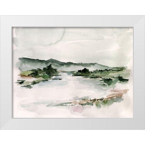 Lake Mist II White Modern Wood Framed Art Print by Parker, Jennifer Paxton