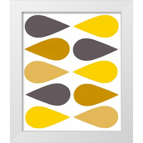 Raindrops I White Modern Wood Framed Art Print by Zarris, Chariklia