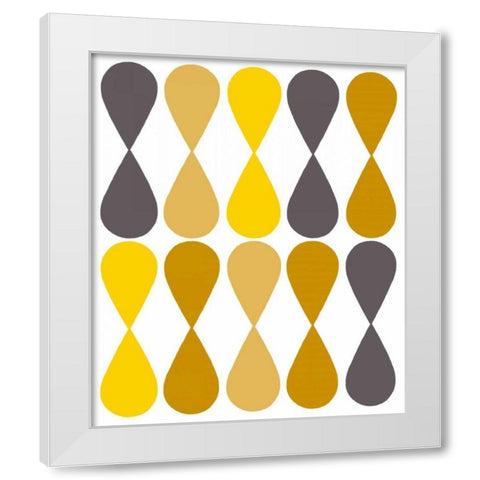 Raindrops IV White Modern Wood Framed Art Print by Zarris, Chariklia