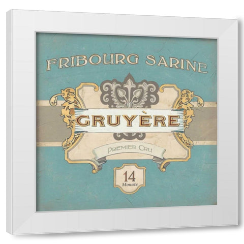 Nouveau Chevre III White Modern Wood Framed Art Print by Vess, June Erica