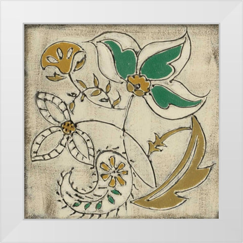 Earthenware Floral VI White Modern Wood Framed Art Print by Zarris, Chariklia