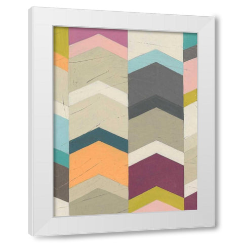 Confetti Prism I White Modern Wood Framed Art Print by Vess, June Erica