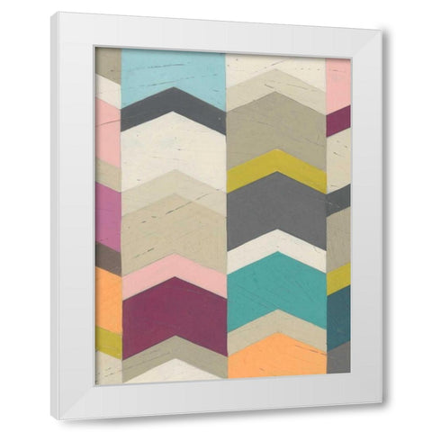 Confetti Prism III White Modern Wood Framed Art Print by Vess, June Erica