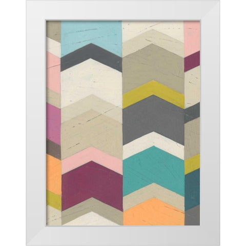 Confetti Prism III White Modern Wood Framed Art Print by Vess, June Erica
