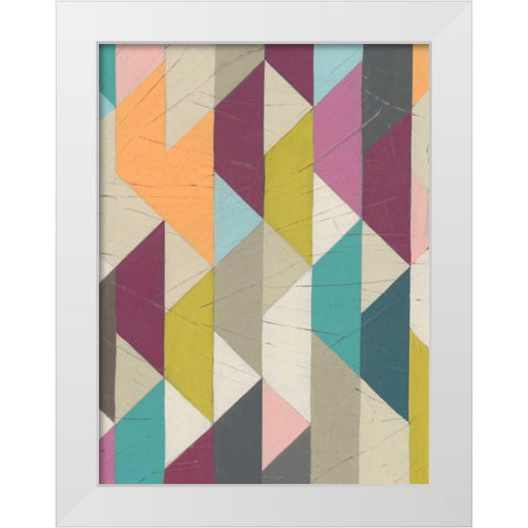 Confetti Prism IV White Modern Wood Framed Art Print by Vess, June Erica