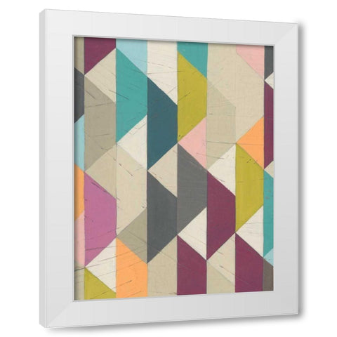 Confetti Prism VI White Modern Wood Framed Art Print by Vess, June Erica