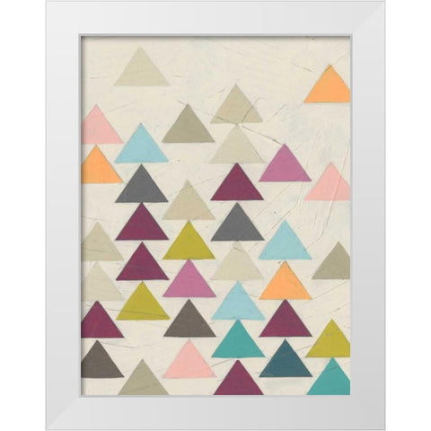 Confetti Prism VIII White Modern Wood Framed Art Print by Vess, June Erica