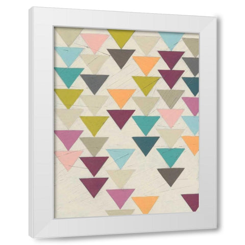 Confetti Prism IX White Modern Wood Framed Art Print by Vess, June Erica