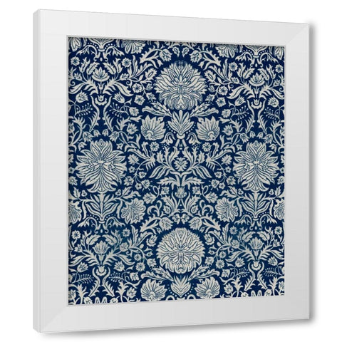 Baroque Tapestry in Navy II White Modern Wood Framed Art Print by Vision Studio