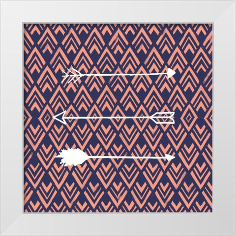 Deco Arrow I White Modern Wood Framed Art Print by Studio W